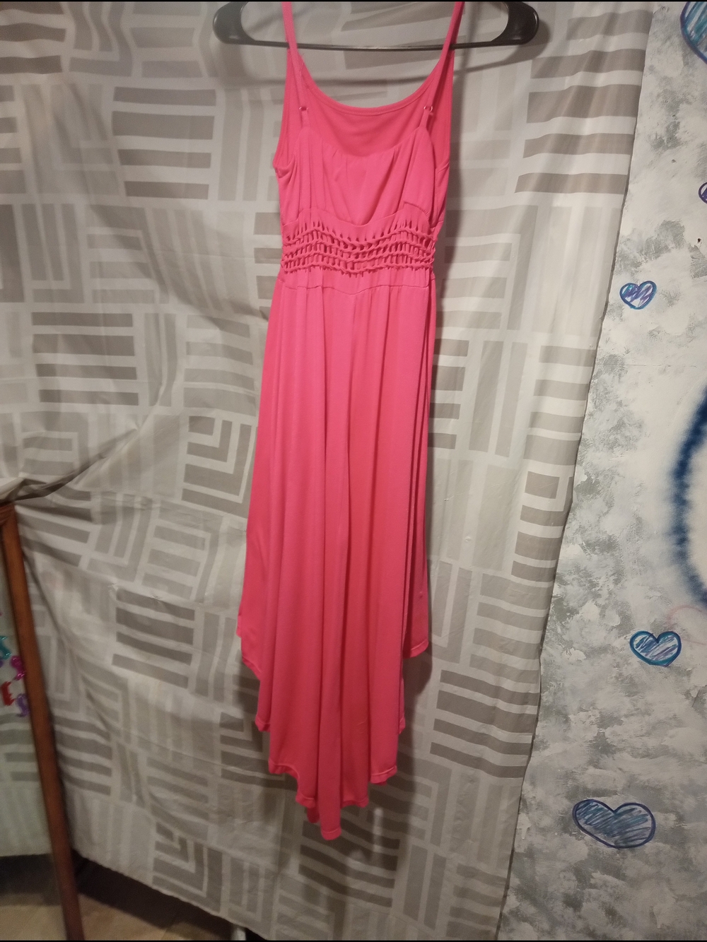 No Boundaries Hot Pink High-Low Maxi Dress